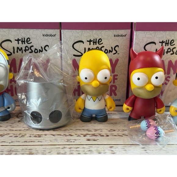 Lot Of 7 Kidrobot The Simpsons Many Faces Of Homer Collectible Vinyl Figures - Picture 4 of 9